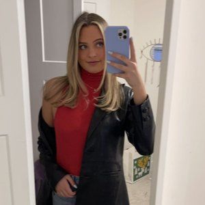 Aritzia (Sunday Best) Red Turtle Neck Tank